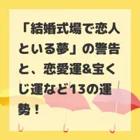結婚式場で恋人といる夢のサムネイル