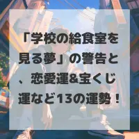 学校の給食室を見る夢のサムネイル