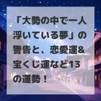 大勢の中で一人浮いている夢のサムネイル画像