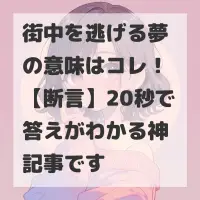 街中を逃げる夢のサムネイル