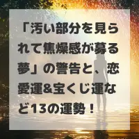 汚い部分を見られて焦燥感が募る夢のサムネイル画像