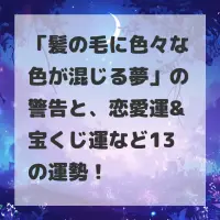 髪の毛に色々な色が混じる夢のサムネイル画像