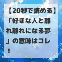 好きな人と離れ離れになる夢のサムネイル
