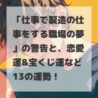 仕事で製造の仕事をする職場の夢のサムネイル