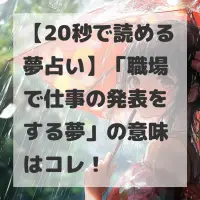 職場で仕事の発表をする夢のサムネイル