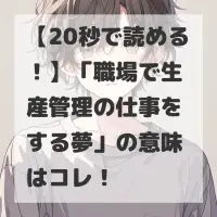職場で生産管理の仕事をする夢のサムネイル