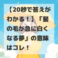 髪の毛が急に白くなる夢のサムネイル画像