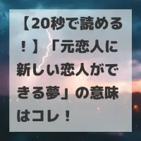 元恋人に新しい恋人ができる夢のサムネイル