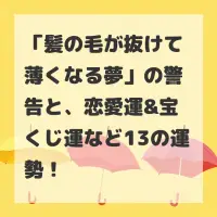 髪の毛が抜けて薄くなる夢のサムネイル画像