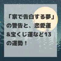 家で告白する夢のサムネイル