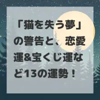 猫を失う夢のサムネイル画像