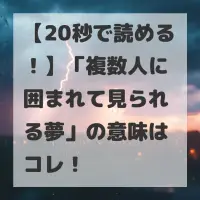 複数人に囲まれて見られる夢のサムネイル