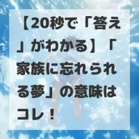家族に忘れられる夢のサムネイル