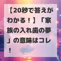 家族の入れ歯の夢のサムネイル