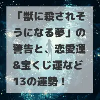 獣に殺されそうになる夢のサムネイル