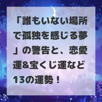 誰もいない場所で孤独を感じる夢のサムネイル画像