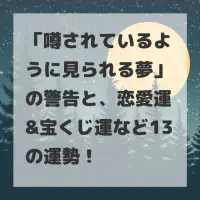 噂されているように見られる夢のサムネイル