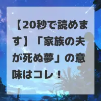 家族の夫が死ぬ夢のサムネイル