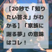 家族に謝る夢のサムネイル
