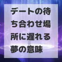 デートの待ち合わせ場所に遅れる夢のサムネイル
