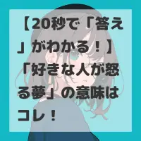 好きな人が怒る夢のサムネイル