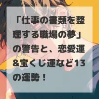 仕事の書類を整理する職場の夢のサムネイル