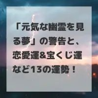 元気な幽霊を見る夢のサムネイル