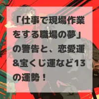 仕事で現場作業をする職場の夢のサムネイル