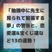 勉強中に先生に見られて緊張する夢のサムネイル