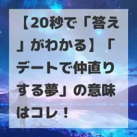 デートで仲直りする夢のサムネイル