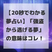 強盗から逃げる夢のサムネイル
