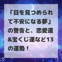 目を見つめられて不安になる夢のサムネイル