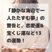 静かな海辺で一人たたずむ夢のサムネイル画像