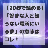 好きな人と知らない場所にいる夢のサムネイル画像