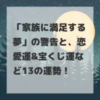 家族に満足する夢のサムネイル