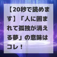 人に囲まれて孤独が消える夢のサムネイル画像