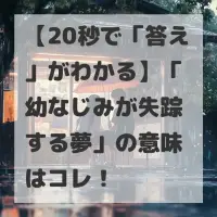 幼なじみが失踪する夢のサムネイル
