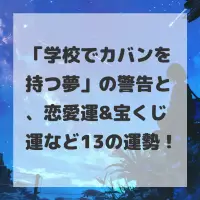 学校でカバンを持つ夢のサムネイル