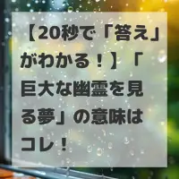 巨大な幽霊を見る夢のサムネイル