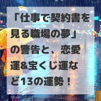 仕事で契約書を見る職場の夢のサムネイル画像