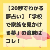 学校で家族を見かける夢のサムネイル