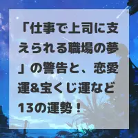 仕事で上司に支えられる職場の夢のサムネイル