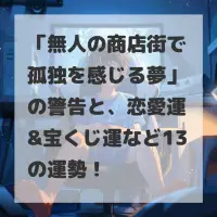 無人の商店街で孤独を感じる夢のサムネイル画像