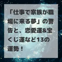 仕事で家族が職場に来る夢のサムネイル