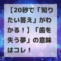 歯を失う夢のサムネイル画像