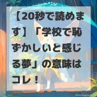 学校で恥ずかしいと感じる夢のサムネイル