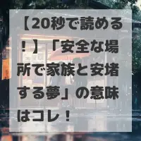 安全な場所で家族と安堵する夢のサムネイル