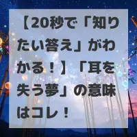 耳を失う夢のサムネイル画像
