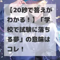学校で試験に落ちる夢のサムネイル