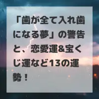 歯が全て入れ歯になる夢のサムネイル画像